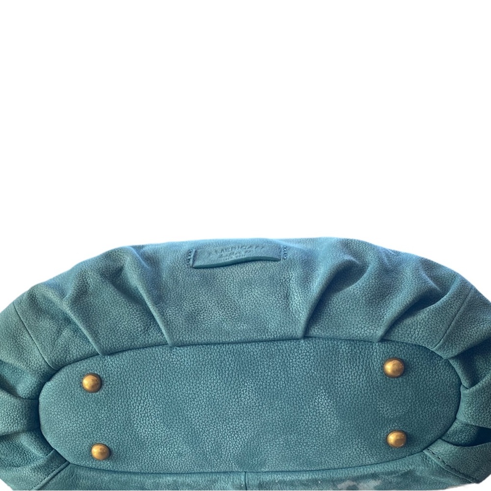 American Leather Co. Nubuck Leather Ella Crossbody Dark Teal - Picture 12 of 15